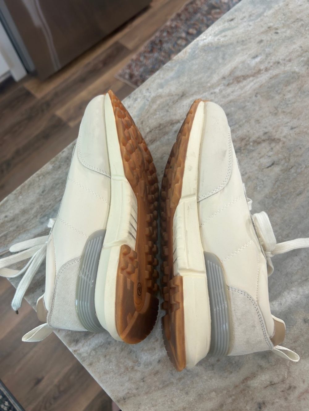 Tik Tok Favorite somiliss Neutral Beige Tan Suede Sneakers 9 EUC Instagram Fav - Picture 5 of 8